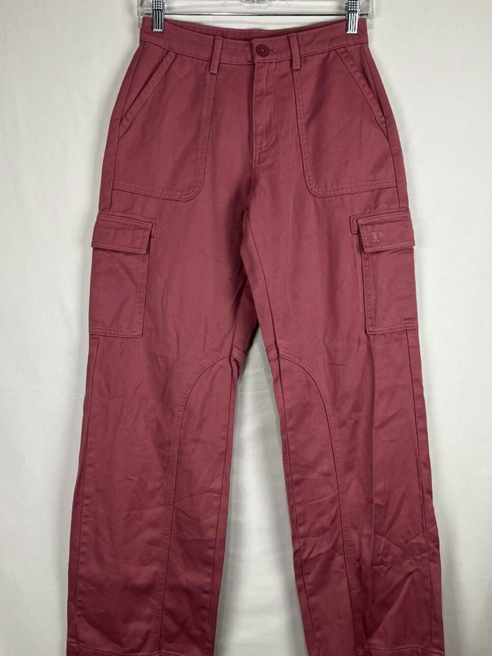 NWOT Pink Victoria Secret Womens Mauve Cargo Pockets High Rise Pants Size XS